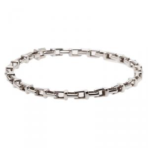 Pre Owned Tiffany & Co. Tiffany T Sterling Silver Narrow Chain Bracelet