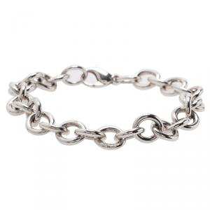 Pre Owned Tiffany & Co. Large Round Link Silver Bracelet