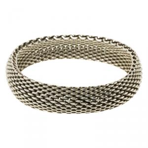 Pre Owned Tiffany & Co. Somerset Silver Bangle Bracelet