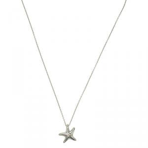Pre Owned Tiffany & Co. Elsa Peretti Starfish Silver Pendant Necklace