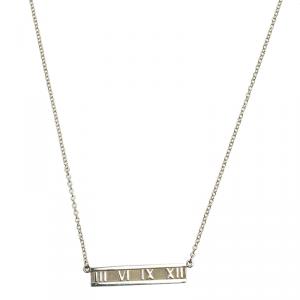 Pre Owned Tiffany & Co. Atlas Silver Bar Pendant Necklace