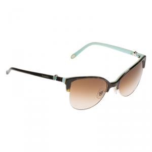 Pre Owned Tiffany & Co. Tortoise Frame Locks Cat Eye Havana Sunglasses