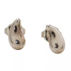 Pre Owned Tiffany & Co. Elsa Peretti Teardrop Silver Stud Earrings