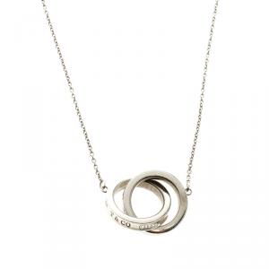 Pre Owned Tiffany & Co. Interlocking Circles Silver Pendant Necklace