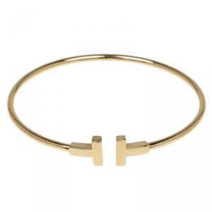 Pre Owned Tiffany & Co. T Wire Rose Gold Bracelet