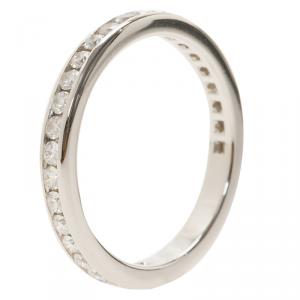Tiffany & Co. Diamond Platinum Wedding Band Ring Size 50.5