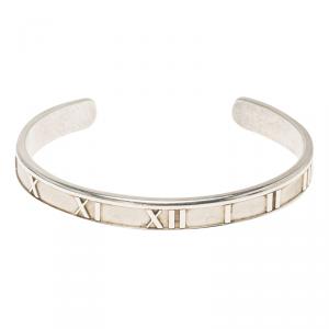 Pre Owned Tiffany & Co. Vintage Atlas Silver Open Cuff Bracelet 16cm