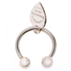 Pre Owned Tiffany & Co. Silver Heart Tag Keyring