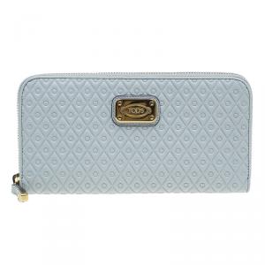 Pre Owned Tod's Grey Zip Around Wallet