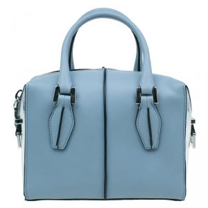 مملوكة مسبقًا حقيبة تودز كاورلينا دي كيوب باولر زرقاء/فضي جلد ميني