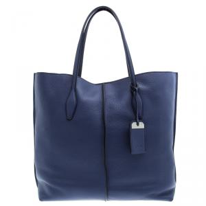 Pre Owned Tod's Blue Leather Medium Joy Shopper Tote