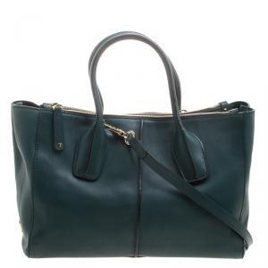 Pre Owned Tod's Dark Green Leather D-Styling Shopper Tote