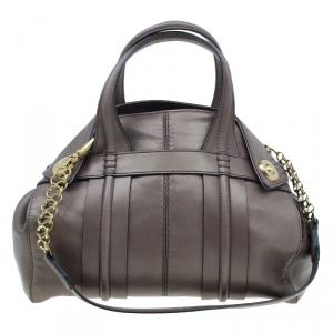 Pre Owned حقيبة تودز جيريلي جلد بني