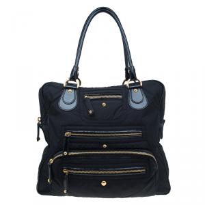 Tod's Black Nylon and Leather Pashmy Pocket Media D Tote