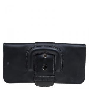 Tod's Black Leather Lucy Clutch