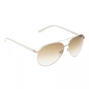 Pre Owned Tom Ford Ivory TF112 Silvano Aviator Sunglasses
