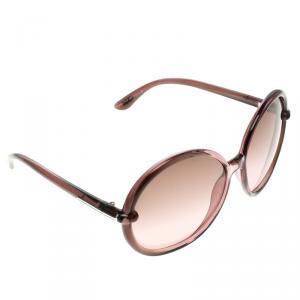 Pre Owned Tom Ford Lilac TF 167 Caithlyn Oversized Round Sunglasses