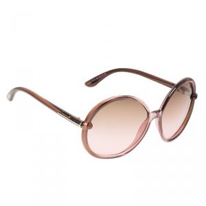 Pre Owned Tom Ford Lilac TF 167 Caithlyn Oversized Round Sunglasses
