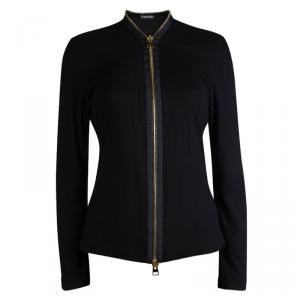 Tom Ford Black Knit Zip Detail Cardigan S