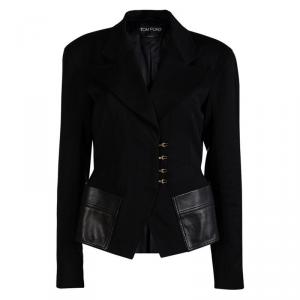 Tom Ford Black Leather Trim Jacket M