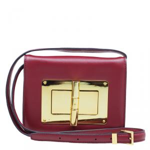Tom Ford Red Leather Medium Natalia Shoulder Bag