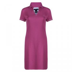 Tommy Hilfiger Pink Cotton Polo T-Shirt Dress M 