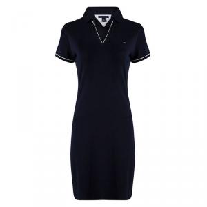 Tommy Hilfiger Navy Blue Cotton Polo T-Shirt Dress M
