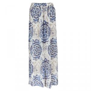 Tory Burch Soraya White Printed Maxi Skirt M