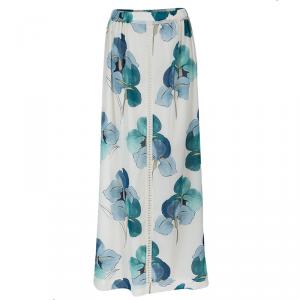 Tory Burch Kendra White Floral Printed Maxi Skirt M