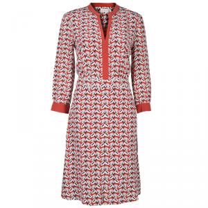 Tory Burch Red Abstract Print Dress M