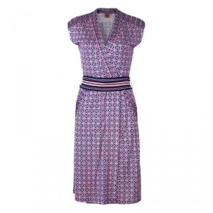 Tory Burch Tile Print Wrap Style Dress XS