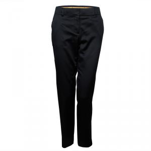 Tory Burch Black Satin Trousers L