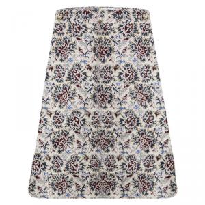 Pre Owned Tory Burch Multicolor Floral Print Wrap Skirt M