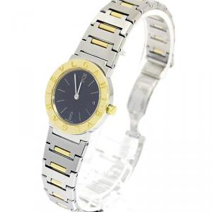 مملوكة مسبقًا Bvlgari Black 18K Yellow Gold and Stainless Steel Classic Women's Wristwatch 26MM