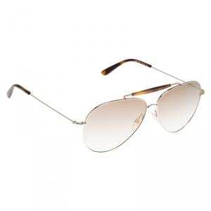 Pre Owned Valentino Silver and Tortoise V120S Aviator Sunglasses