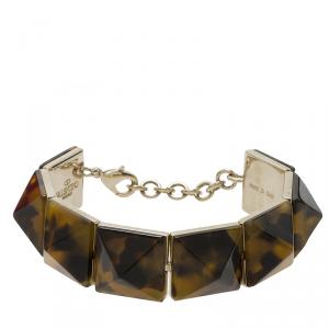 Pre Owned Valentino Tortoise Rockstud Bracelet