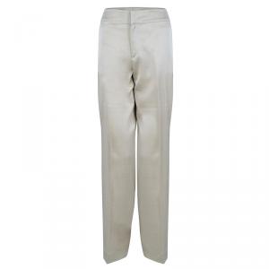Pre Owned Valentino Beige Tailored Trousers M