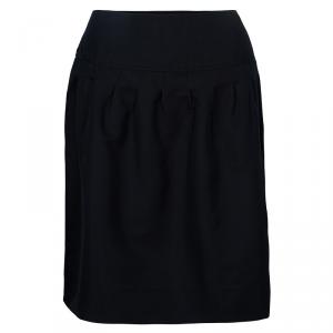 مملوكة مسبقًا Valentino Black Cotton Knee Length Skirt M