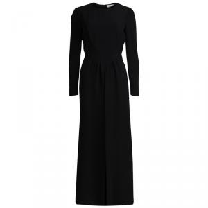 Pre Owned Valentino Black Knit Long Sleeve Maxi  Dress L