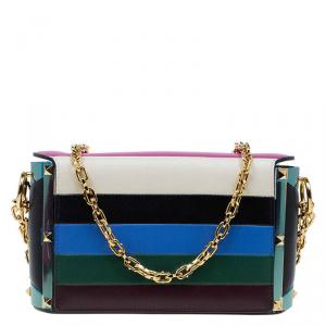 Pre Owned Valentino Multicolor Leather My Rockstud Shoulder Bag