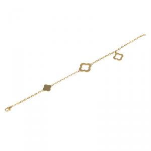 Van Cleef & Arpels Byzantine Alhambra 3-Motifs Yellow Gold Bracelet 