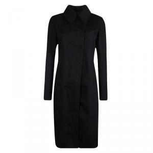 Vera Wang Black Denim Overcoat S