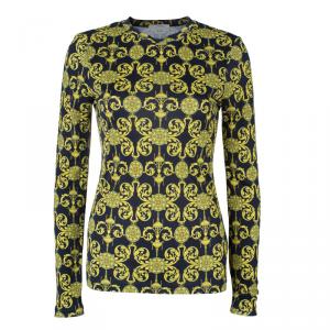 Pre Owned Versace Baroque-Print Top M