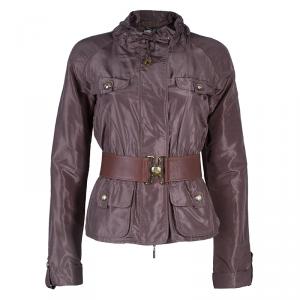 Pre Owned Versace Dusty Pink Technical Belted Jacket M