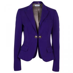 Pre Owned Versace Purple Tailored Blazer M