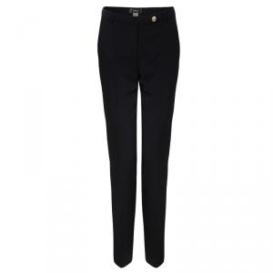 Pre Owned Versace Black Wool Trousers M
