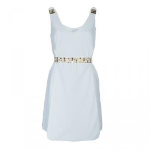 Versace White Belted Dress M