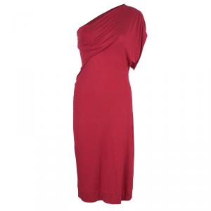 Vivienne Westwood Anglomania Red Aster One Shoulder Jersey Dress XL