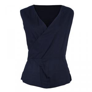 Vivienne Westwood Anglomania Black Crepe Peplum Top L