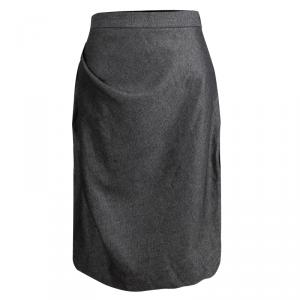 Vivienne Westwood Anglomania Grey Textured Draped Skirt L